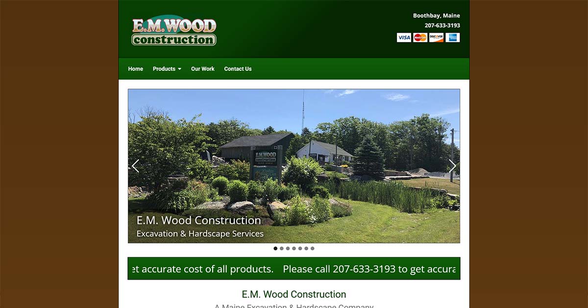 E.M. Wood Construction, Maine Excavation Contractor, Site Work, Septic ...